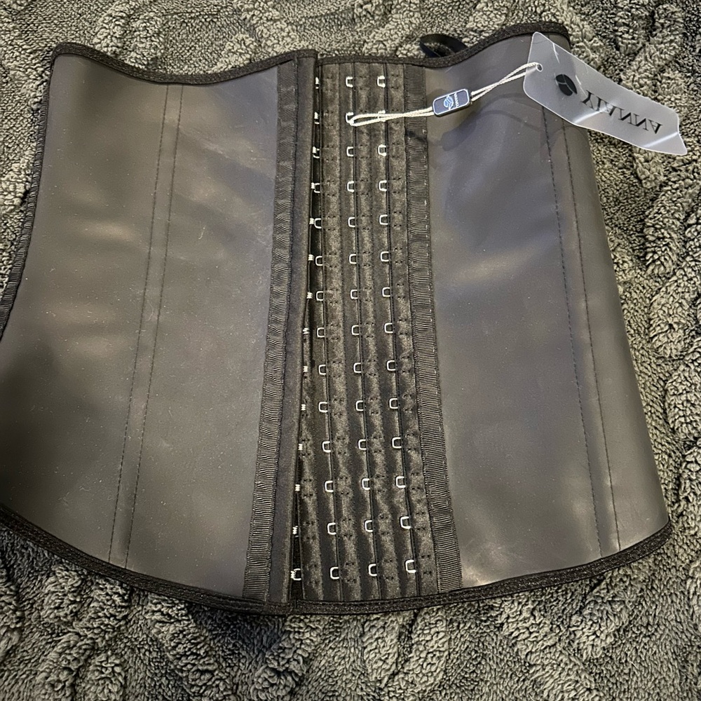 Black Waist Trainer Corset by KIMIKAL